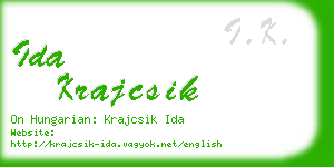 ida krajcsik business card